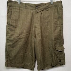 Rusty Men's Plaid Casual Chino Skate Shorts, Size 35